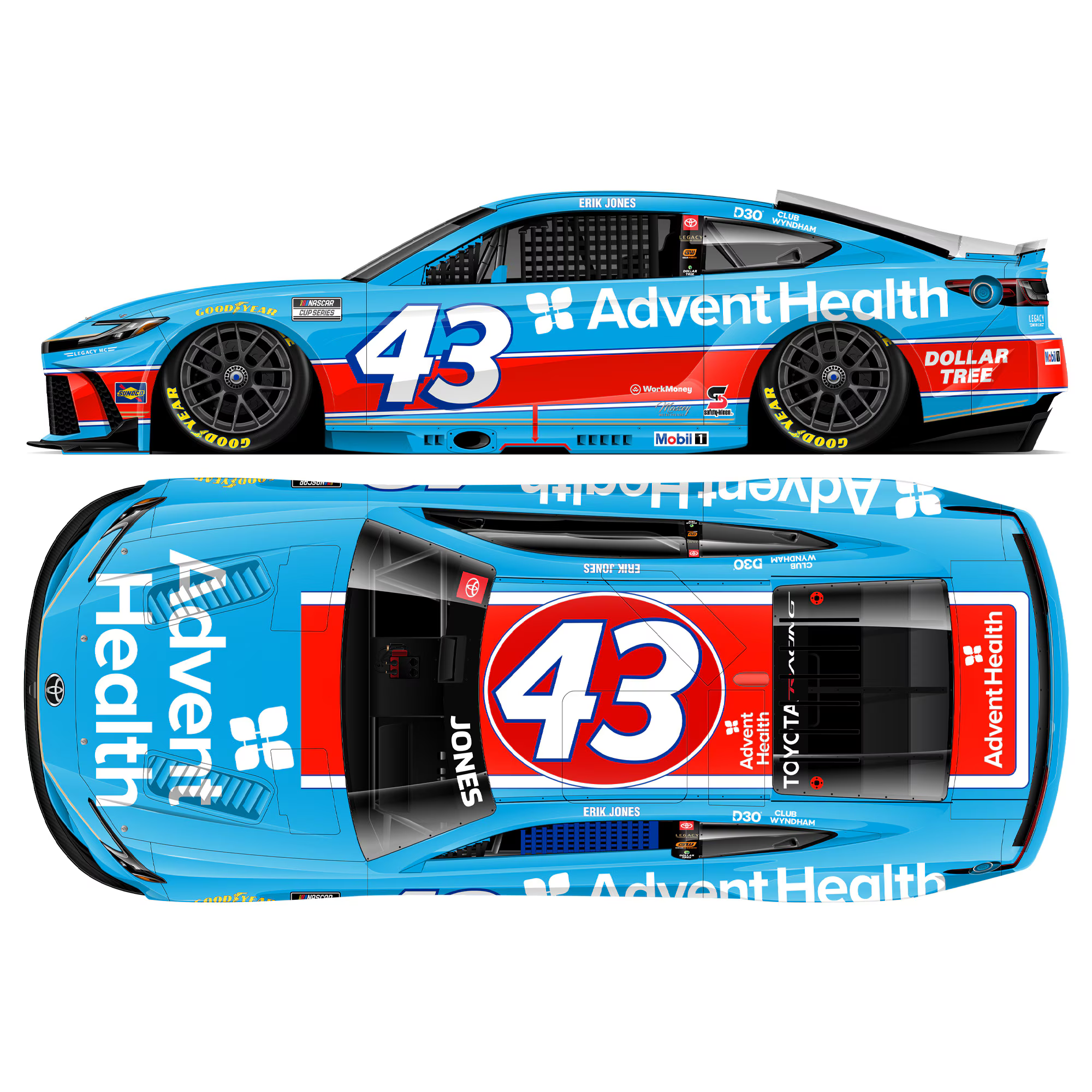 Erik Jones 2026 Adventhealth Throwback