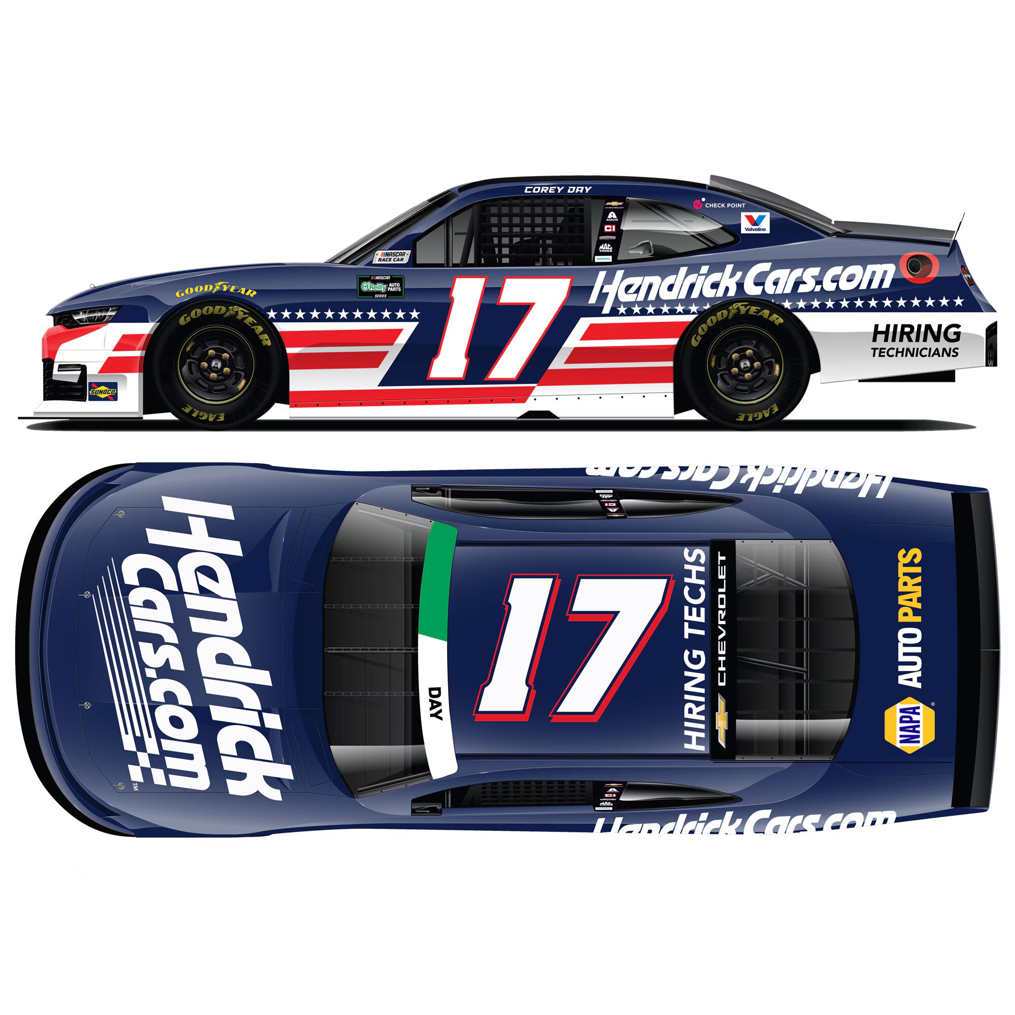 Corey Day 2026 Hendrickcars.com Patriotic