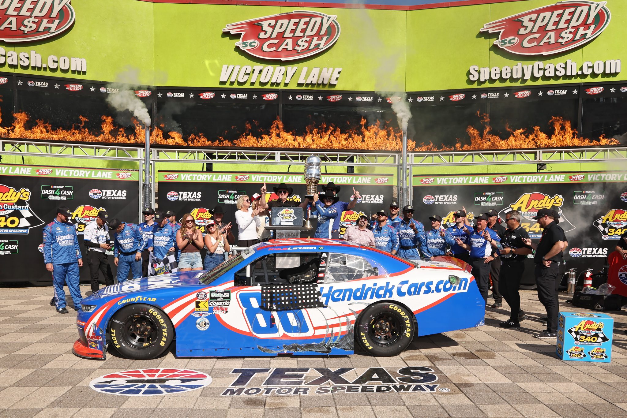 KYLE LARSON 2026 HENDRICKCARS.COM TEXAS RACED WIN