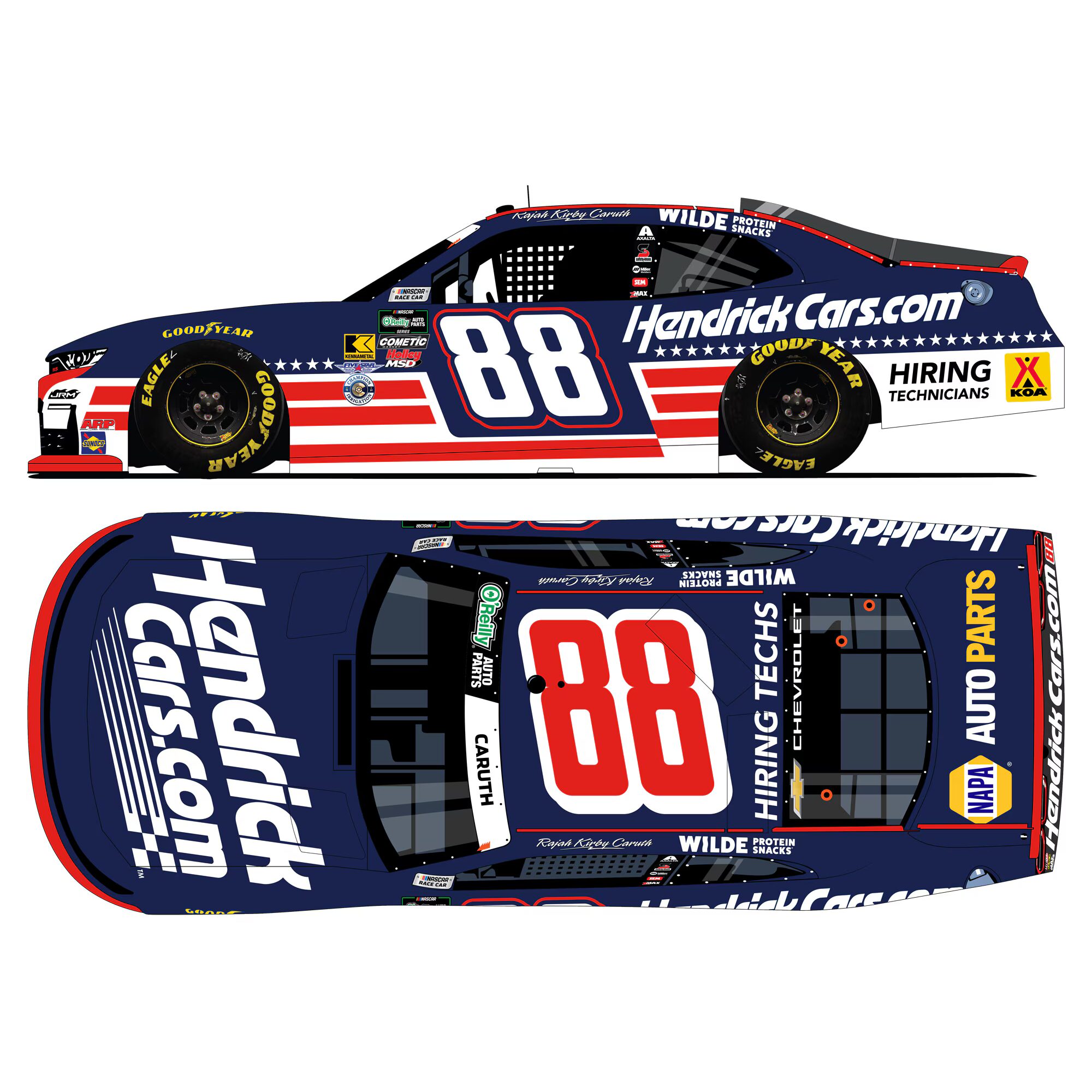 Rajah Caruth 2026 Hendrickcars.com Patriotic