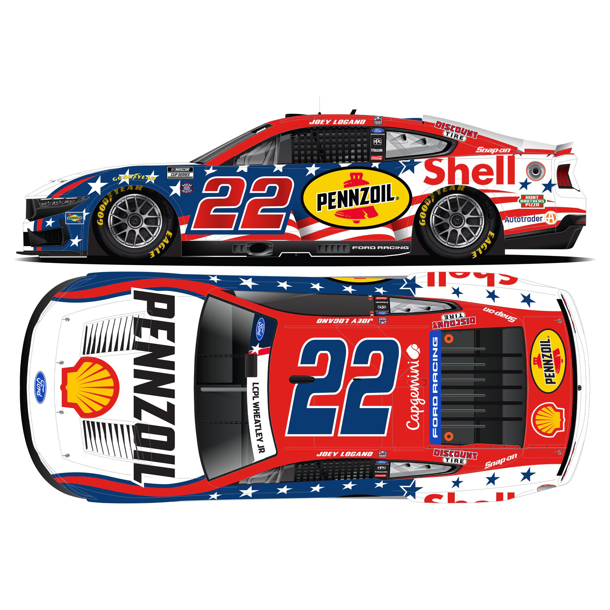 Joey Logano 2026 Shell Pennzoil Stars And Stripes