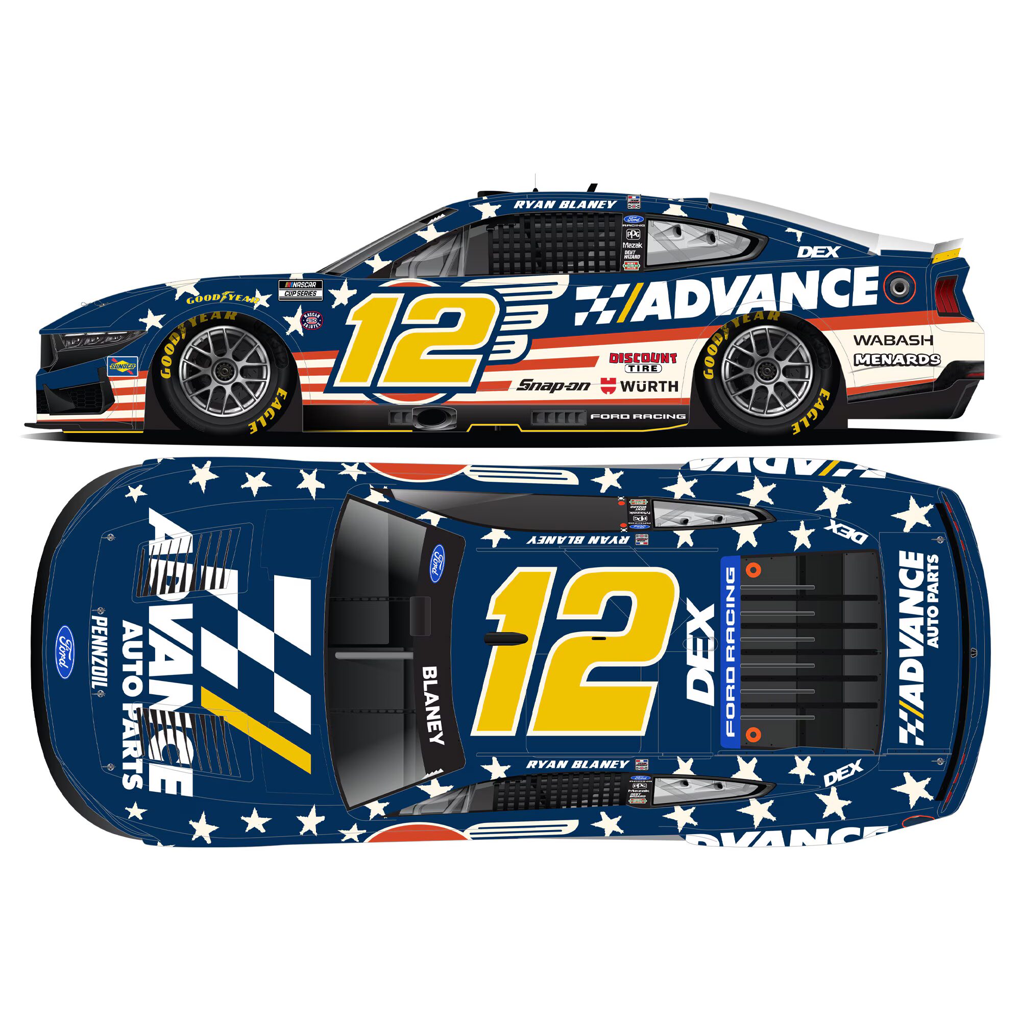 Ryan Blaney 2026 Advance Auto Parts Patriotic